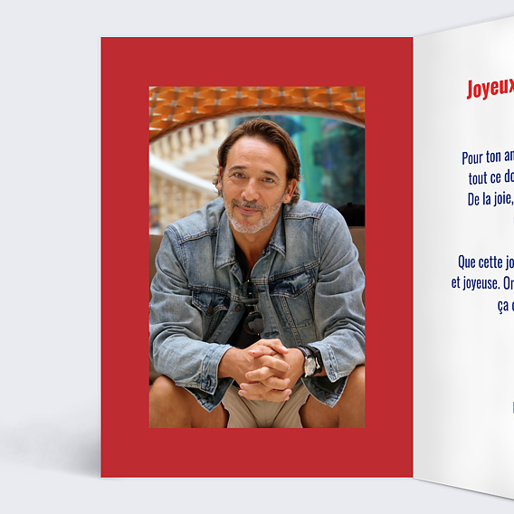 Carte anniversaire Portrait en footballeur Intérieur Gauche