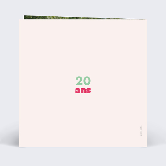 Carte anniversaire Portrait en figurine Verso