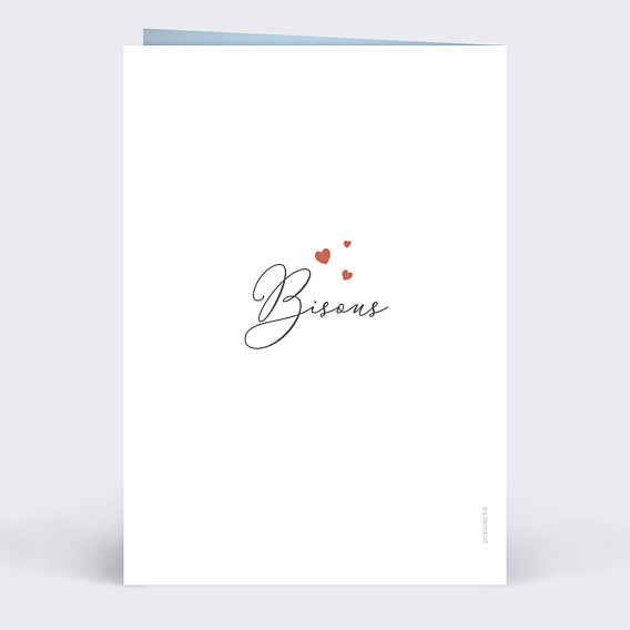 Carte anniversaire Encadré Cœurs Verso