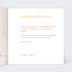 Carte anniversaire adulte Bougies Chiffres Intérieur Droit