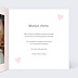 Carte anniversaire adulte Grands Coeurs Roses Intérieur Droit