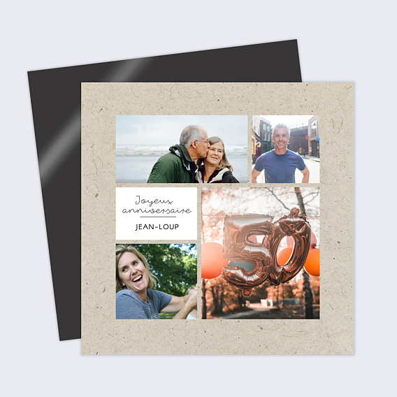 Carte anniversaire Pêle Mêle Coton
