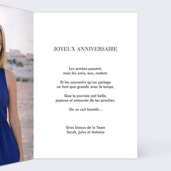 Anniversaire Adulte Amis en illustration minimaliste
