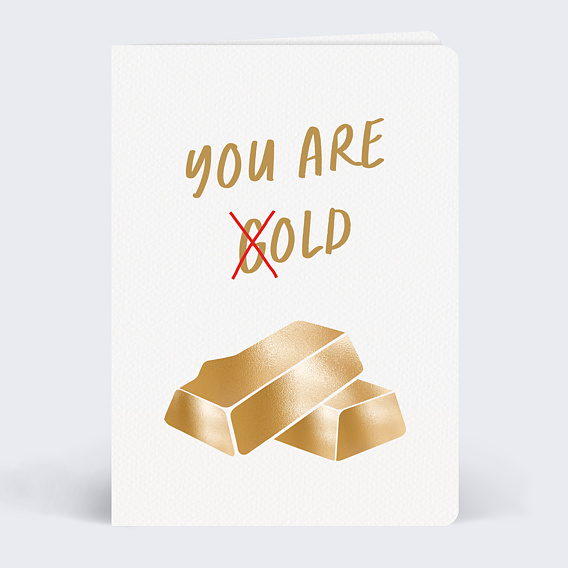 Carte anniversaire Gold