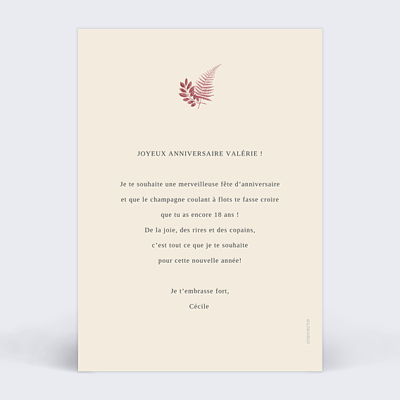 Anniversaire Adulte Esprit Floral 