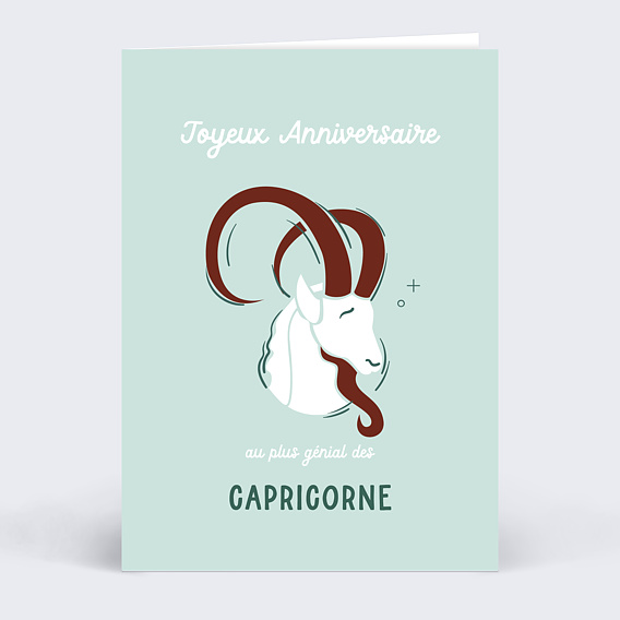 Carte anniversaire Astro Capricorne