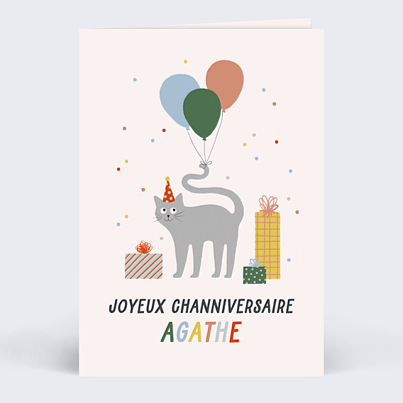 Carte anniversaire Channiversaire