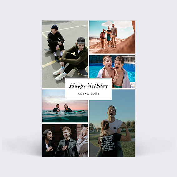 Anniversaire Adulte Multiphotos Etiquette