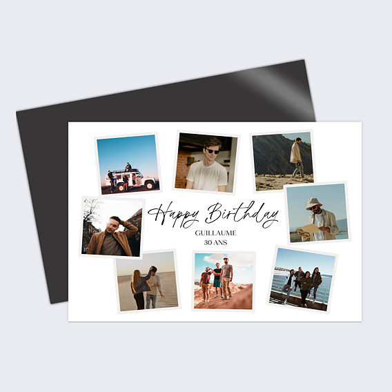 Carte anniversaire Multi Polaroids