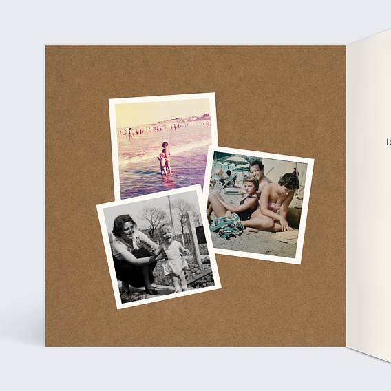 Carte anniversaire Kraft Vintage Intérieur Gauche