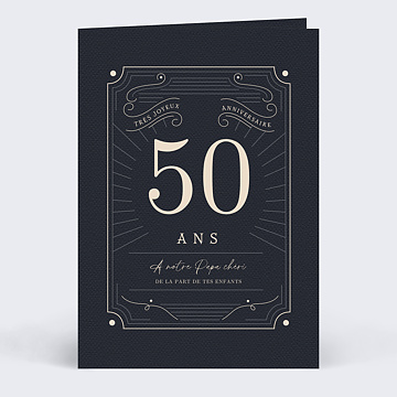 Carte anniversaire adulte Âge Vintage