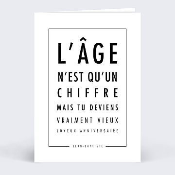 Carte anniversaire adulte Humour Opticien