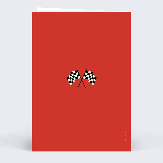 Carte anniversaire Formule 1 Verso