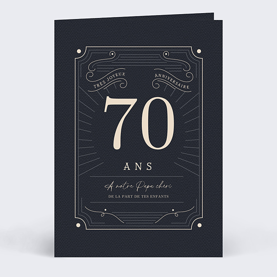 Carte anniversaire Âge Vintage
