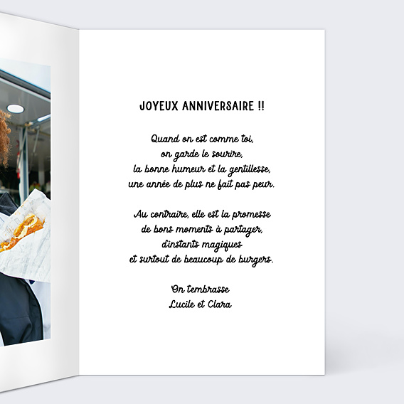 Anniversaire Adulte Burger d'Anniversaire