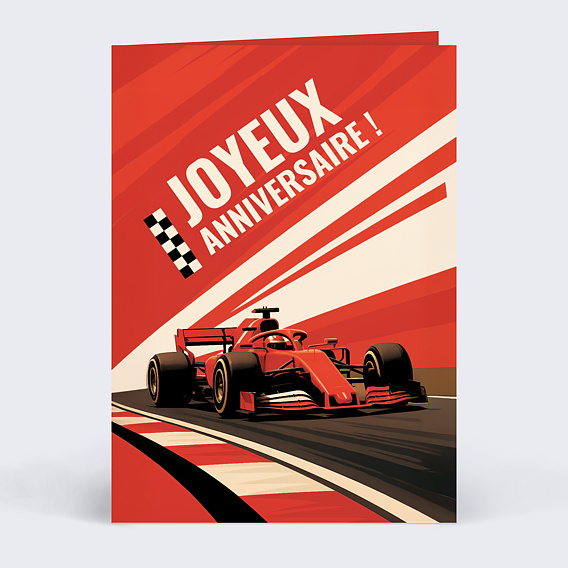 Carte anniversaire Formule 1
