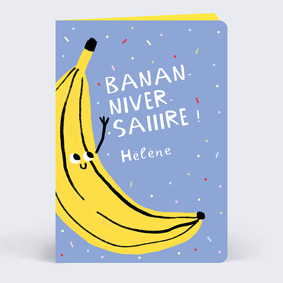 Carte anniversaire adulte Banane Festive