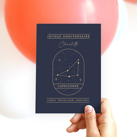 Carte anniversaire Signe Astrologique Après 4