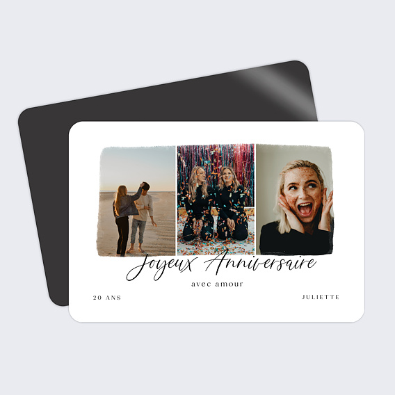 Carte anniversaire Triptyque Original