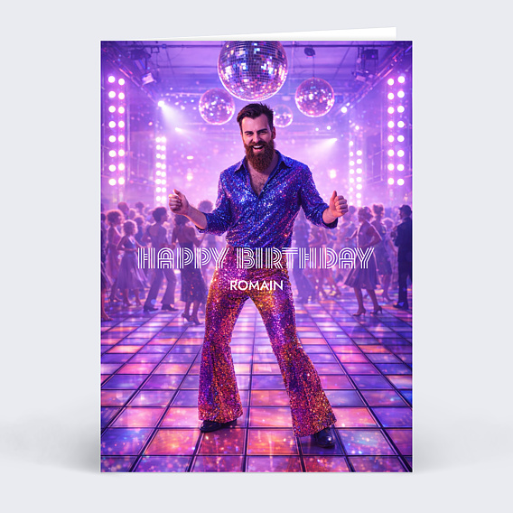 Anniversaire Adulte Portrait en danseur disco