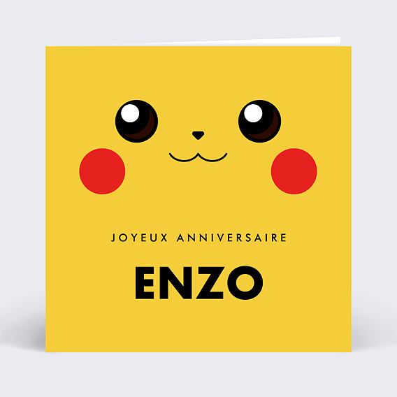 Carte anniversaire enfant Attaque Éclaire