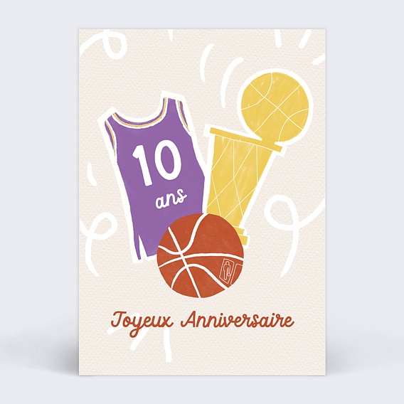 Anniversaire Enfant Champion basketball