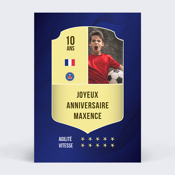 Carte d'anniversaire / enfant gouter / sportif / football (27) - Autres -  Achat & prix