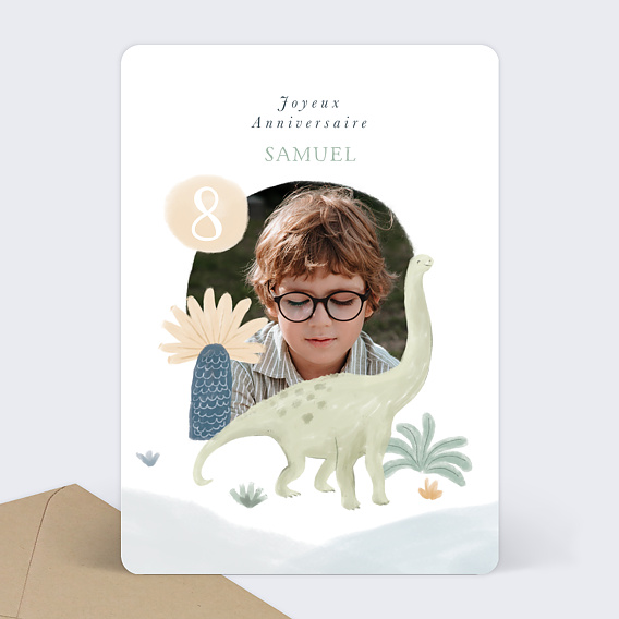 Carte anniversaire dinosaures_Cartesdart _ Jolies illustrations