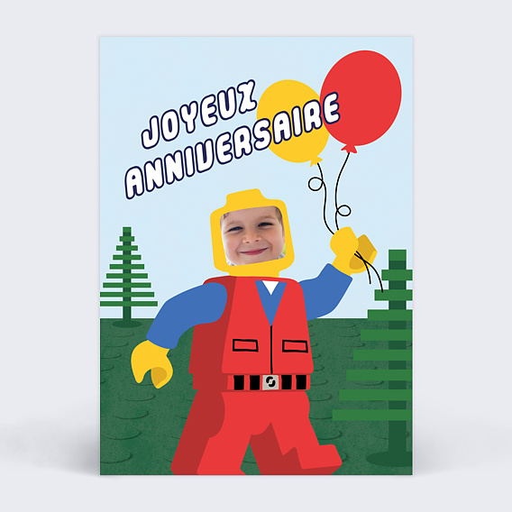 Anniversaire Enfant Jeu de Construction - Popcarte