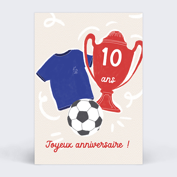 Carte Anniversaire 10 ans - Popcarte