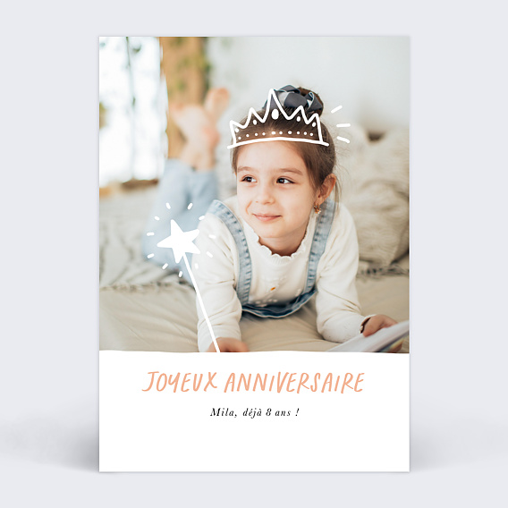 Couronne d'anniversaire enfant personnalisée - Fait main avec ♥︎