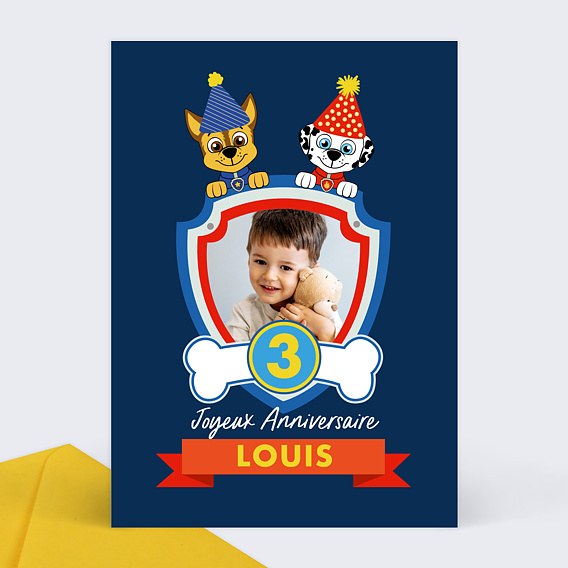 Invitation anniversaire 4 ans Garçon