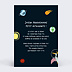Carte anniversaire enfant Dinosaures dans l'Espace Verso