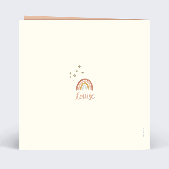 Carte anniversaire enfant Petit Arc-en-ciel Verso