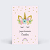 Carte anniversaire enfant Licorne Rose