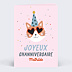 Anniversaire Enfant Chat Festif