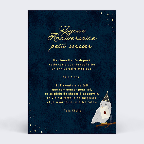 Anniversaire Enfant Petit Sorcier