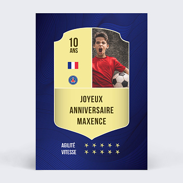 Carte d'invitation de football 10 pièces pour fête D'anniversaire