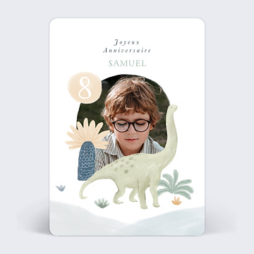 Carte Anniversaire enfant Grand Dino