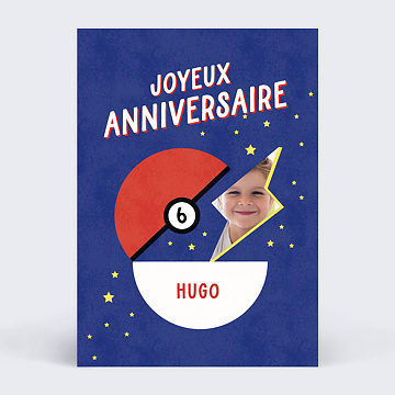 Carte Anniversaire enfant Meilleur Dresseur