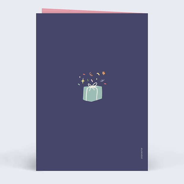 Anniversaire Enfant Accumulation Festive Verso