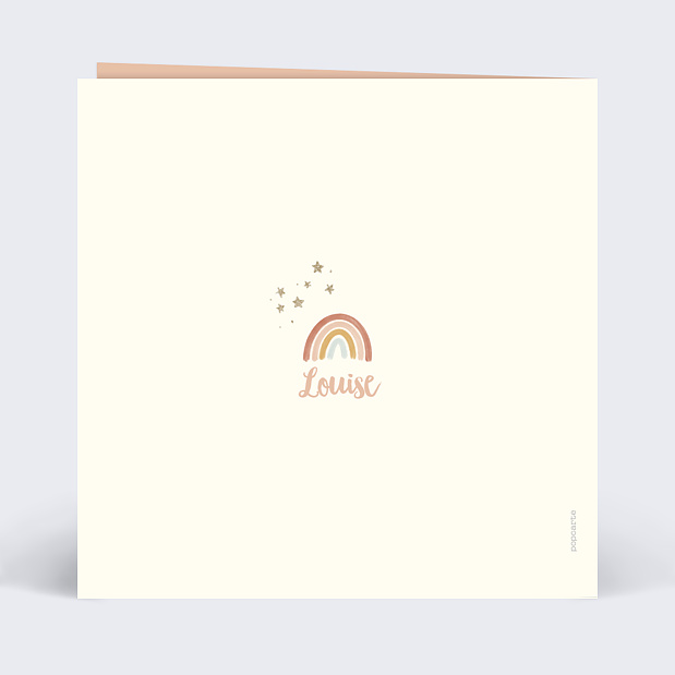 Anniversaire Enfant Petit Arc-en-ciel Verso