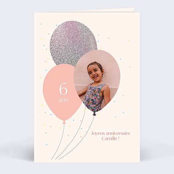 Anniversaire Enfant Ballon Glitter Fille
