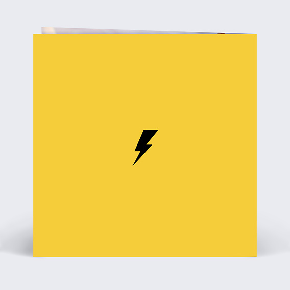 Carte anniversaire enfant Attaque Éclaire Verso