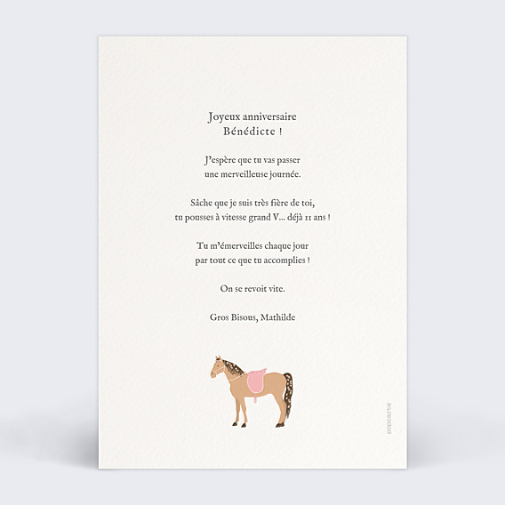 Anniversaire Enfant Grand Cheval