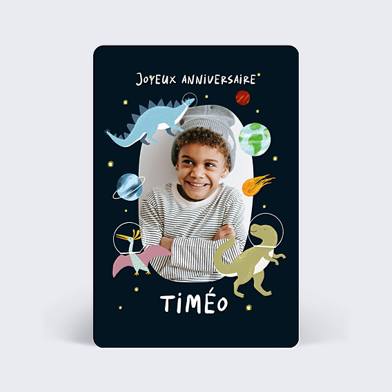 Anniversaire Enfant Dinosaures dans l'Espace