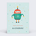 Carte anniversaire enfant Petit Robot