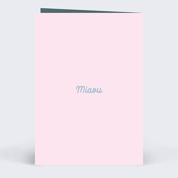 Carte anniversaire enfant Chat Festif Verso