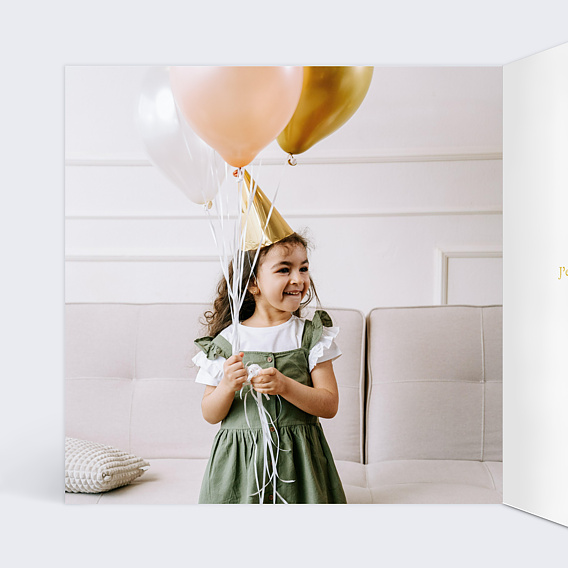 Carte anniversaire enfant Cygne Intérieur Gauche