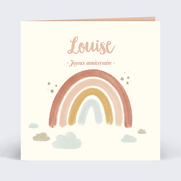 Carte Anniversaire enfant Petit Arc-en-ciel